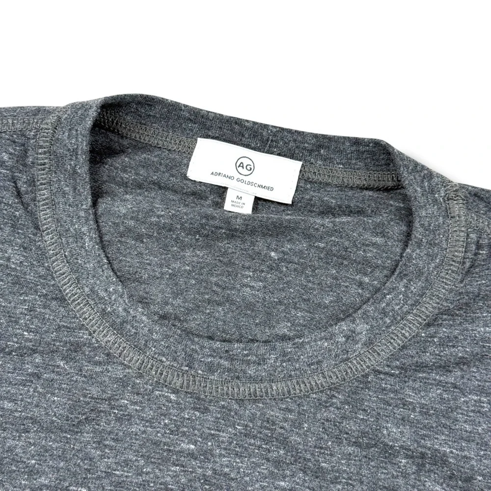 AG Adriano Goldschmied Mens Long Sleeve Crew Neck Tee Gray Heather Size‎ MediumM